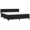 vidaXL Boxspringbett mit Matratze Schwarz 180x200 cm Samt