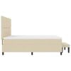 vidaXL Boxspringbett mit Matratze Creme 200 x 200 cm Stoff