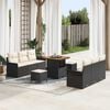 vidaXL Garten-Sofa-Set 9 pcs Schwarz Poly-Rattan