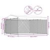vidaXL Outdoor-Hundezwinger mit &Uuml;berdachung 382x382x225 cm