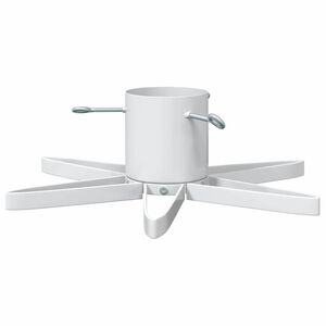 vidaXL Weihnachtsbaumst&auml;nder 1.73 Wei&szlig; 50 x 50 x 15,5 cm Stahl