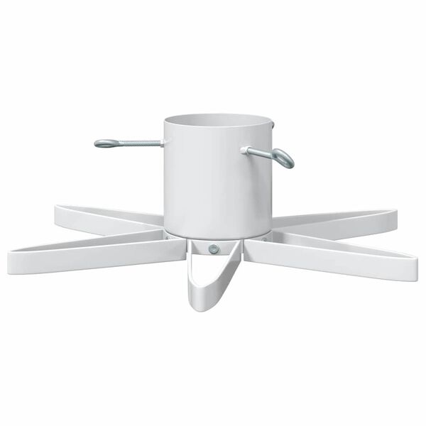 vidaXL Weihnachtsbaumst&auml;nder 1.73 Wei&szlig; 50 x 50 x 15,5 cm Stahl