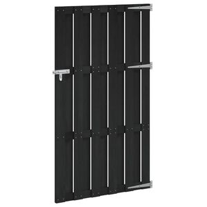 vidaXL Gartentor 100 x 180 cm WPC und Aluminium Schwarz
