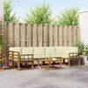 vidaXL Outdoor-Sofagarnitur mit Kissen 8 pcs Natur und Creme