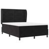 vidaXL Boxspringbett mit Matratze Schwarz 190 x 140 cm Polyester