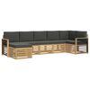 vidaXL Outdoor-Sofagarnitur 7 pcs Wei&szlig; und Anthrazit