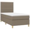 vidaXL Boxspringbett mit Matratze & LED Taupe 80x200 cm Stoff