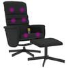 vidaXL Massagesessel mit Fu&szlig;hocker Schwarz Kunstleder