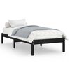 vidaXL Massivholzbett Schwarz Kiefer 90x200 cm