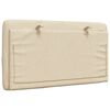 vidaXL Kopfteil-Kissen Creme 90 cm Stoff