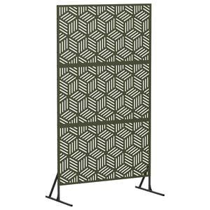 vidaXL Sichtschutz 100 x 50 x 180 cm Stahl Olivgr&uuml;n