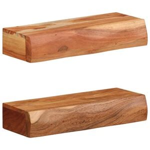 vidaXL Wandregale 2 Stk. 40x17x8 cm Massivholz Akazie