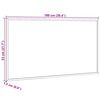 vidaXL Magnetisches Whiteboard mit Rahmen aus massivem Kiefernholz 100 x 55 cm