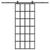 vidaXL Schiebet&uuml;r mit Beschlag 90x205 cm ESG-Glas & Aluminium