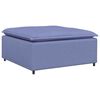 vidaXL Modulares Sofa mit Fu&szlig;hocker Kissen Stoff Jeansblau