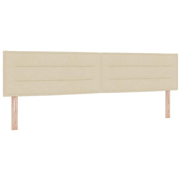 vidaXL Kopfteil mit Kopfteil Creme 200 cm Kunstleder