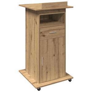 vidaXL Podium mit Regal Artisan-Eiche 55 x 55 x 107 cm Holzwerkstoff
