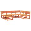 vidaXL 7-tlg. Garten-Lounge-Set Wachsbraun Massivholz Kiefer