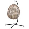 vidaXL H&auml;ngendes Ei-Stuhl Hellcreme 104 x 100 x 191 cm Poly-Rattan