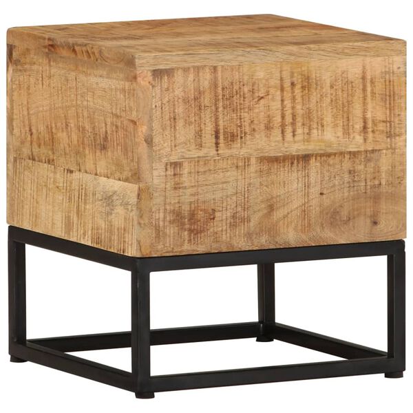 vidaXL Beistelltisch 30x30x33 cm Raues Mangoholz