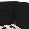 vidaXL Eckbettgestell mit Matratze Schwarz 90 x 190 cm Stoff