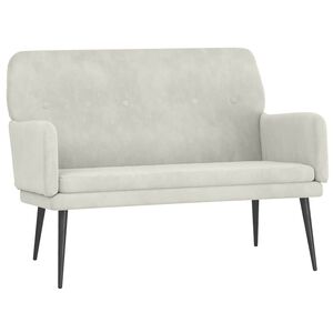 vidaXL Sitzbank Creme 108x79x79 cm Samt