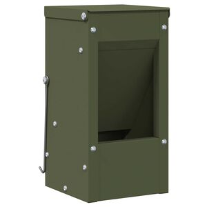 vidaXL Kaninchenf&uuml;tterer Olivgr&uuml;n 12,5 x 12,5 x 25 cm 1,5 kg