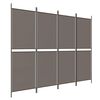 vidaXL 4-tlg. Paravent Anthrazit 200x180 cm Stoff