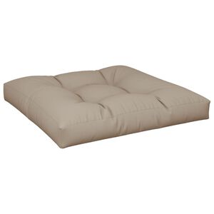 vidaXL Palettenkissen Taupe 80x80x12 cm Stoff