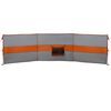 vidaXL Camping-Windschutz Grau und Orange 490x123 cm Wasserdicht