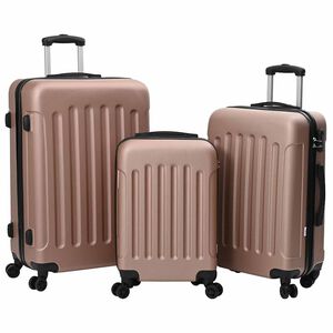 vidaXL Koffer 3 pcs Ros&eacute;gold 50 x 31 x 78 cm ABS Kunststoff