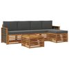 vidaXL Outdoor-Sofagarnitur 6 stk. Natur und Anthrazit