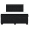 vidaXL Boxspringbett mit Matratze Schwarz 180x200 cm Samt
