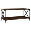 vidaXL Couchtisch R&auml;uchereiche 100x50x45 cm Holzwerkstoff und Eisen