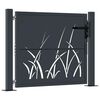 vidaXL Gartentor Anthrazit 100x100 cm Stahl Gras-Design