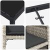 vidaXL Garten Essgruppe mit Kissen 9 pcs Hellgrau Poly-Rattan