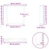 vidaXL Couchtischbeine V-Form 2 St&uuml;ck Naturstahl 60x(42-43,3) cm Stahl