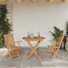 vidaXL Garten Essgruppe 3 pcs Braun Massivholz Teak
