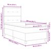 vidaXL Boxspringbett mit Matratze mit LED Hellgrau 90 x 200 cm Stoff