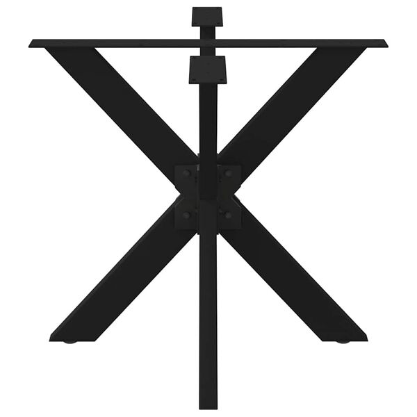 vidaXL Esstischbein in Spinnenform Schwarz 85x85x(72-73) cm Stahl