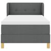 vidaXL Boxspringbett mit Matratze Dunkelgrau 80 x 200 cm Stoff