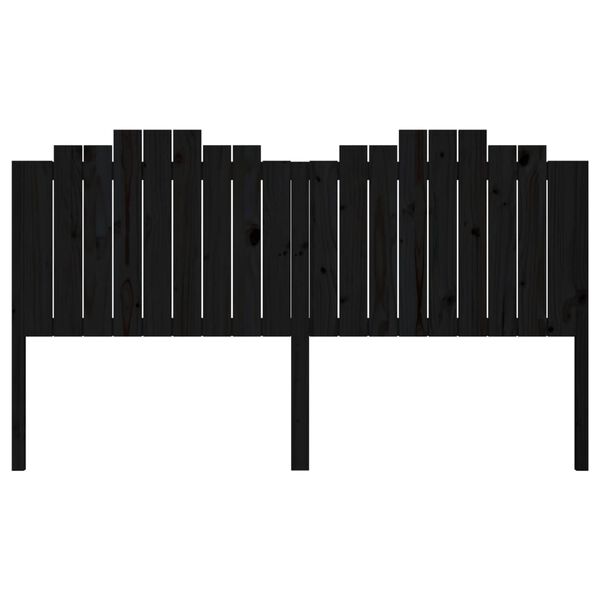 vidaXL Kopfteil Schwarz 186x4x110 cm Massivholz Kiefer