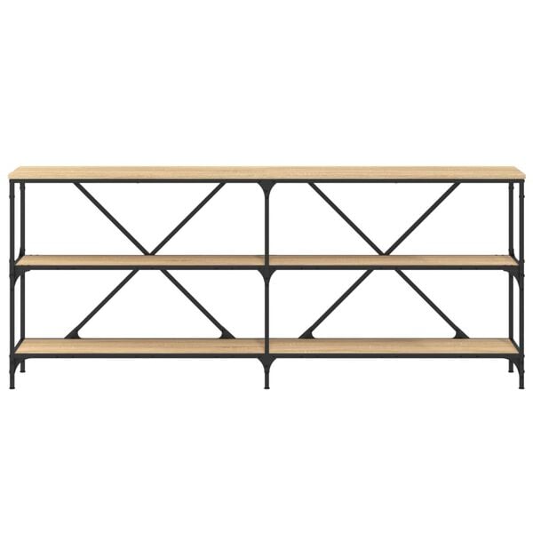 vidaXL Konsolentisch Sonoma-Eiche 180x30x75 cm Holzwerkstoff und Eisen
