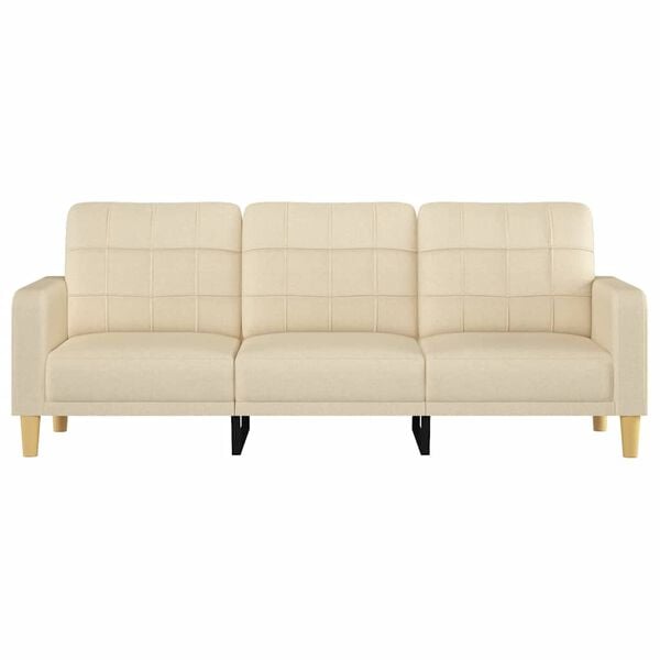vidaXL 3-Sitzer-Sofa Creme 180 cm Stoff