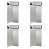 vidaXL Schneckenzaun 4 stk. 10 x 10 x 25 cm Verzinkter Stahl Silber