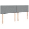 vidaXL Boxspringbett mit Matratze Hellgrau 180x200 cm Stoff