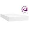 vidaXL Boxspringbett mit Matratze Weiß 200x200 cm Kunstleder