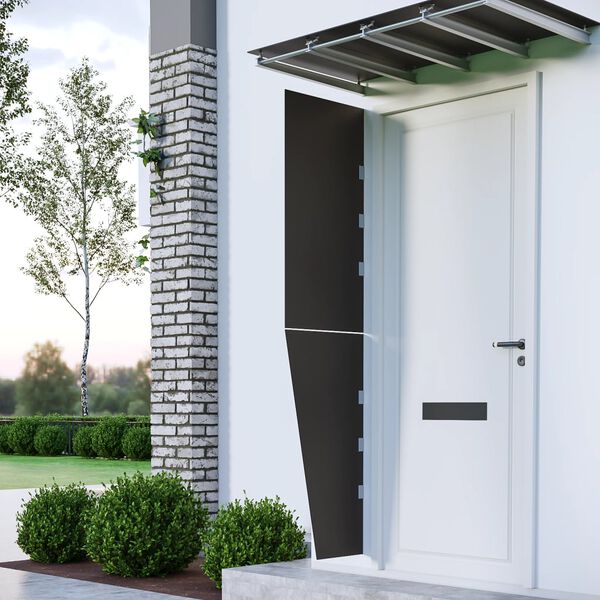 vidaXL Seitenw&auml;nde f&uuml;r Vordach 2 Stk. Schwarz Hartglas