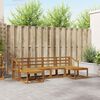 vidaXL Outdoor-Sofagarnitur 6 pcs Natur Holzwerkstoff