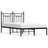vidaXL Bettgestell mit Kopfteil Metall Schwarz 135x190 cm